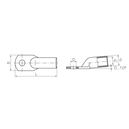 КВТ Наконечник кабельный медный луженый ТМЛ 25–8–8 (мин партия 100 шт.) 40881 KVT КВТ Наконечник кабельный медный луженый ТМЛ 25–8–8 (мин партия 100 шт.) 40881 KVT