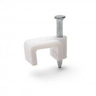 КВТ Скоба пластиковая СПП 8 для плоских кабелей 49452 (цена за уп.) KVT