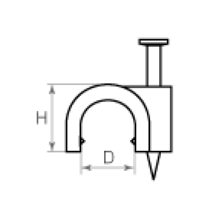 КВТ Скоба пластиковая СПК 6 для круглых кабелей 49458 (цена за уп.) KVT КВТ Скоба пластиковая СПК 6 для круглых кабелей 49458 (цена за уп.) KVT