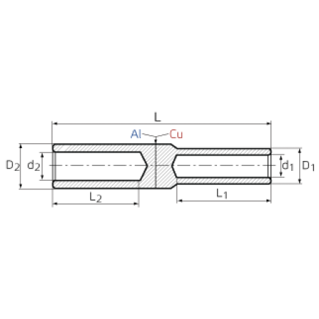 КВТ Гильза алюмомедная ГАМ-70/50 (мин партия 10 шт.) 50557 KVT КВТ Гильза алюмомедная ГАМ-70/50 (мин партия 10 шт.) 50557 KVT
