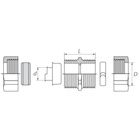 КВТ Муфта СТМ-50 для соединений труба-металлорукав 61408 KVT КВТ Муфта СТМ-50 для соединений труба-металлорукав 61408 KVT