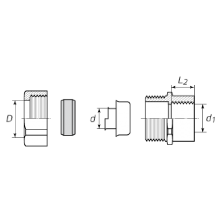 КВТ Муфта соединиетльная резьбовая СТМ(Р)-20 труба-металлорукав 61410 KVT КВТ Муфта соединиетльная резьбовая СТМ(Р)-20 труба-металлорукав 61410 KVT