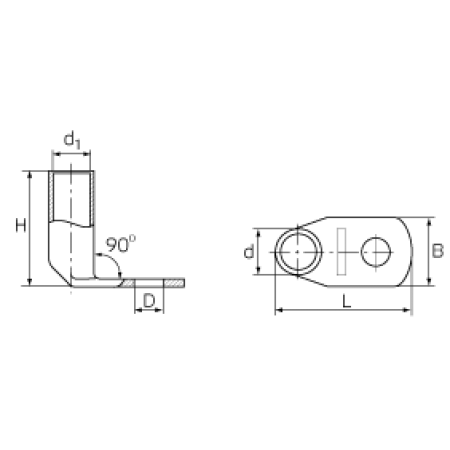 КВТ Наконечник угловой (90°) медный луженый ТМЛс(90) 25-8 (мин партия 100 шт.) 70286 KVT КВТ Наконечник угловой (90°) медный луженый ТМЛс(90) 25-8 (мин партия 100 шт.) 70286 KVT