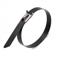 КВТ Стяжка стальная СКС-П (304) 12х400 с полимерным покрытием (мин партия 50 шт.) 74740 KVT