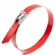 КВТ Стяжка стальная с полимерным покрытием СКС-П (316) 7,9*250 (красн) (мин партия 100 шт.) 83073 KVT