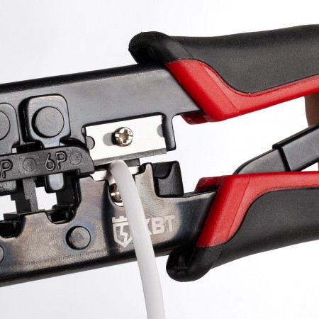 КВТ Кримпер с 2 встроенными модулями RJ-45, RJ-12, RJ-11 84626 KVT КВТ Кримпер с 2 встроенными модулями RJ-45, RJ-12, RJ-11 84626 KVT