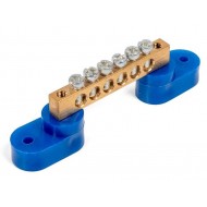 КВТ Шина N "ноль" на 2-х изол ШНИ-6х9-10 (син) (мин партия 10 шт.) 87185 KVT